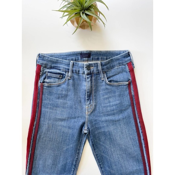 Mother The Looker Ankle Fray Keeping Love Alive Racer Jeans‎ Size 28 - Picture 5 of 7